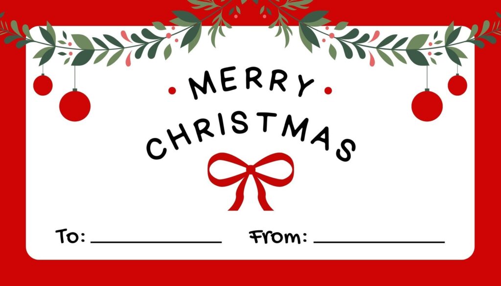 Free Printable Christmas Gift Tags Templates