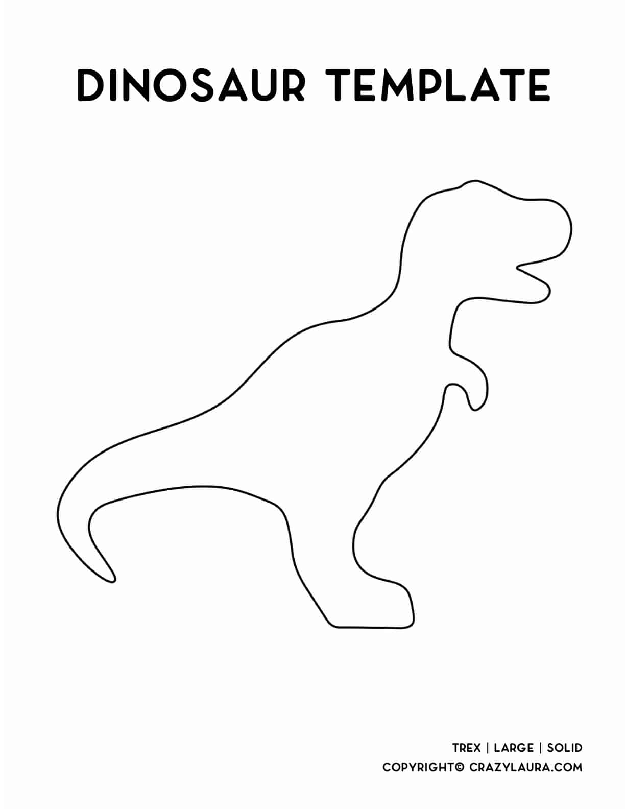 Free Dinosaur Template Printable Stencil For 2023 Crazy Laura