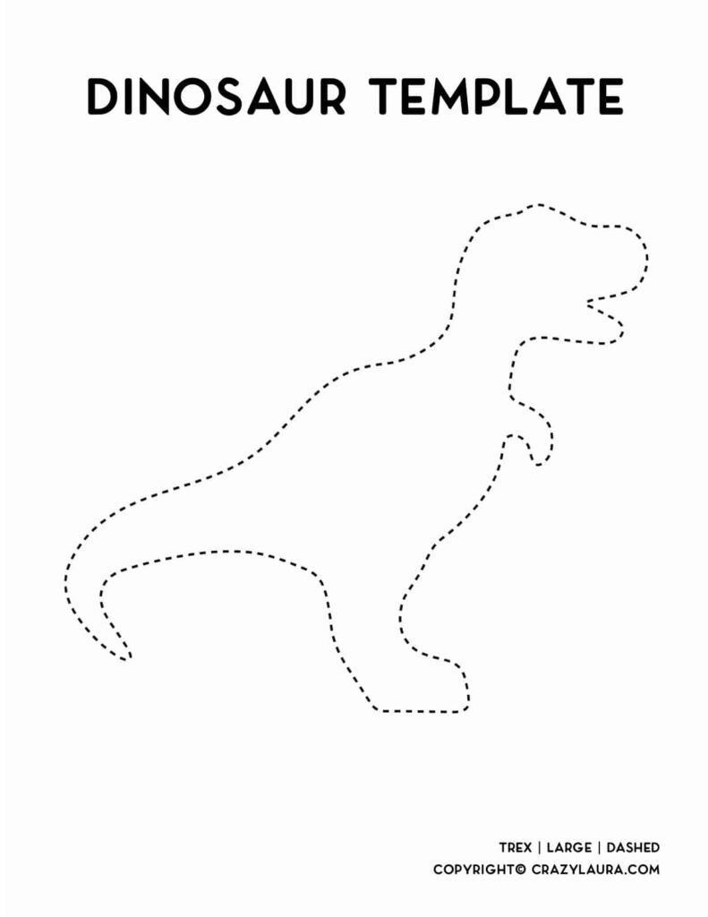 Free Dinosaur Template Printable Stencil For 2023 Crazy Laura