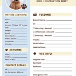 Free Dog Sitter Instruction Information Sheet Design Template Designbolts