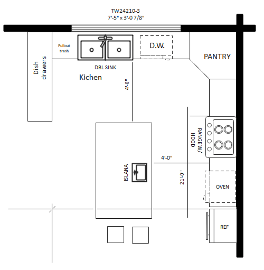 Free Editable Kitchen Floor Plan Examples Templates EdrawMax