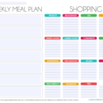 Free Editable Menu Plan And Grocery List Meal Planning Template Meal Plan Grocery List Meal Planner Template