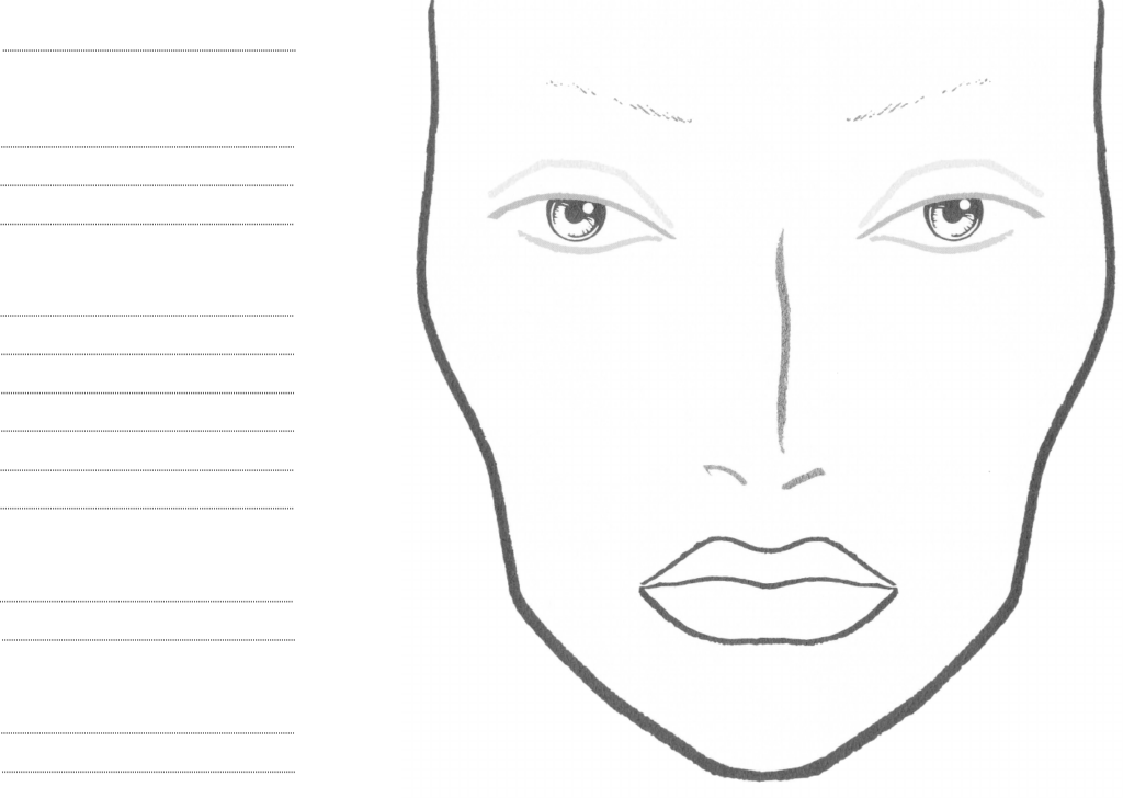 Printable Makeup Face Template