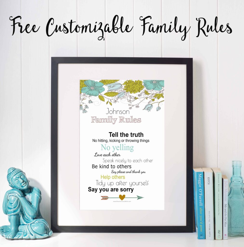 Free Family Rules Sign Customize Online And Print At Home
