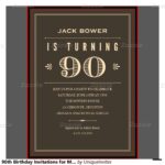 Free FREE Template Free Printable 90th Birthday Invitations 90th Birthday Invitations Birthday Invitations Free Birthday Invitation Templates