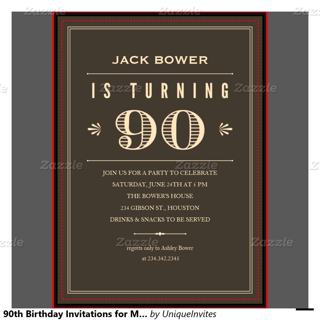 Free FREE Template Free Printable 90th Birthday Invitations 90th Birthday Invitations Birthday Invitations Free Birthday Invitation Templates