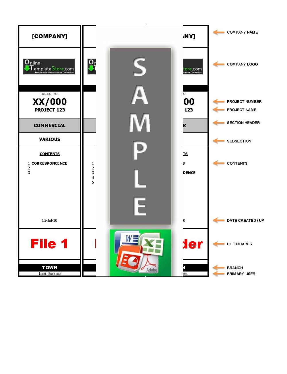 Free Lever Arch File Spine Label Template Label Templates Templates Lever Arch Files