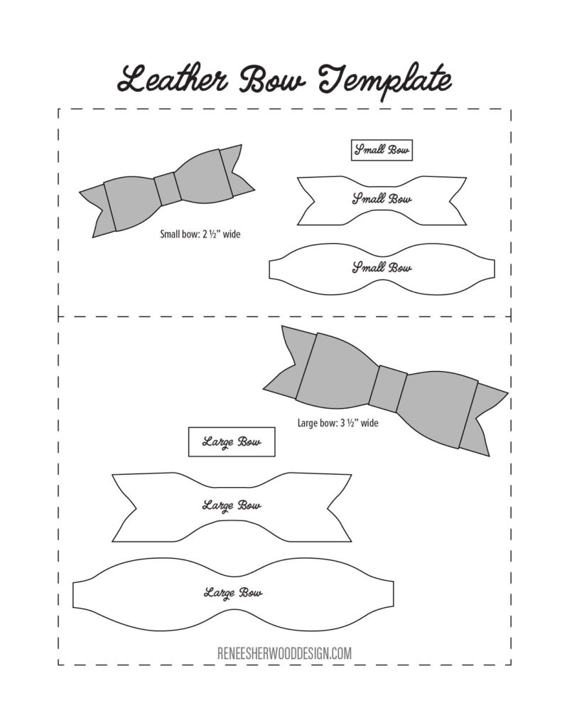 Cut Out Printable Bow Template