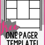 FREE One Pager Template One pager Secondary Ela Homeschool High School