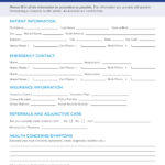 Free Patient Intake Medical Form Template Continuum