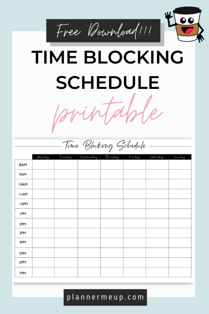 Printable Block Schedule Template