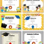 FREE Preschool And Kindergarten Graduation Certificate Templates