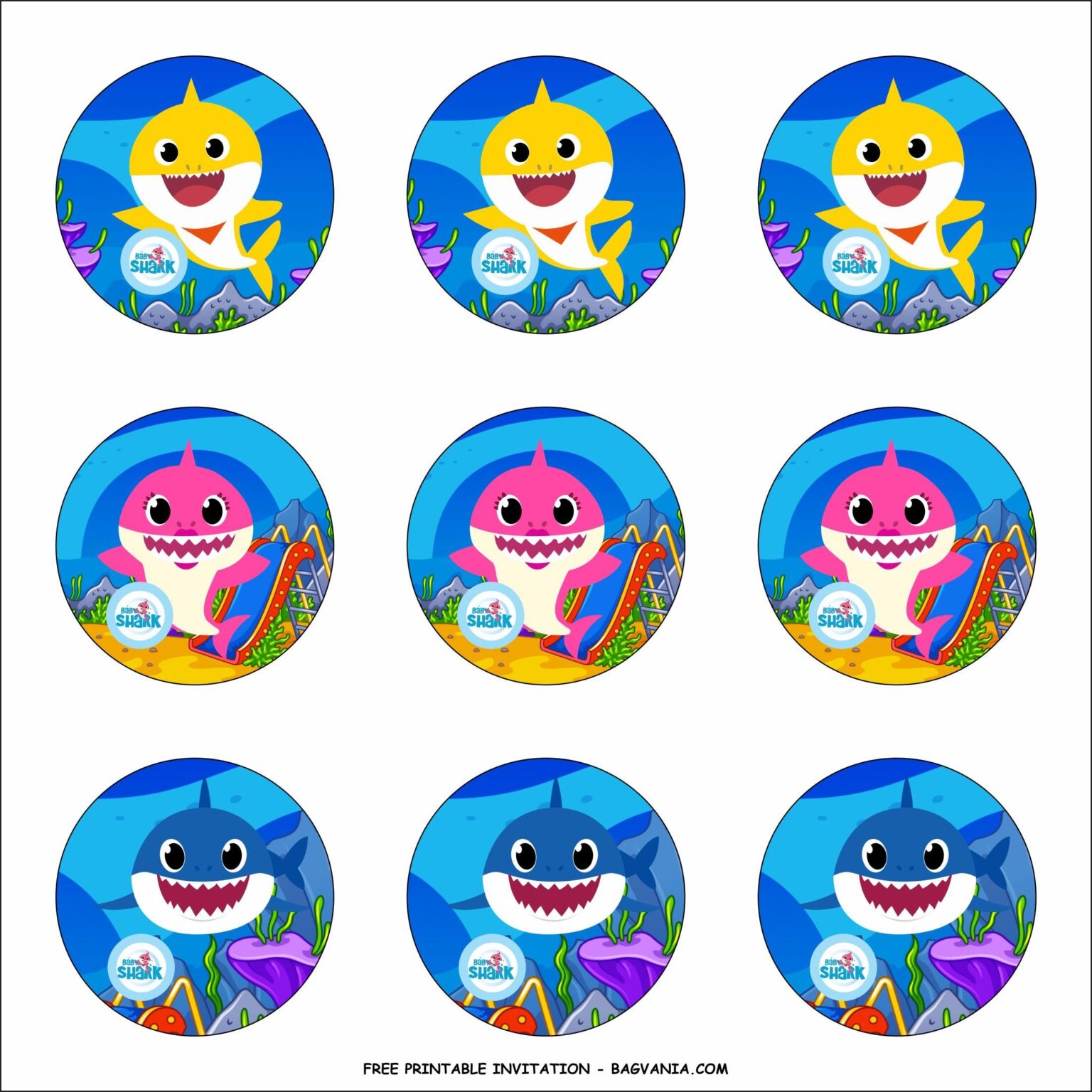 Baby Shark Printable Template Fillable Form 2023