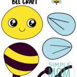 Free Printable Bumble Bee Craft Template Bumble Bee Craft Bee Crafts Bee Crafts For Kids