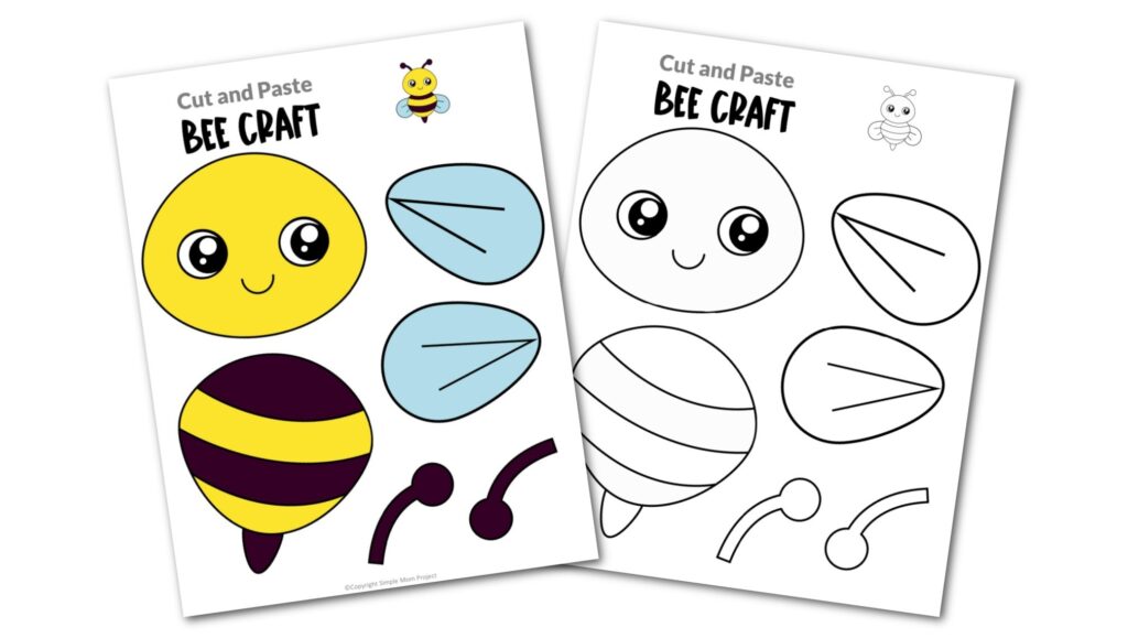 Free Printable Bumble Bee Craft Template Simple Mom Project