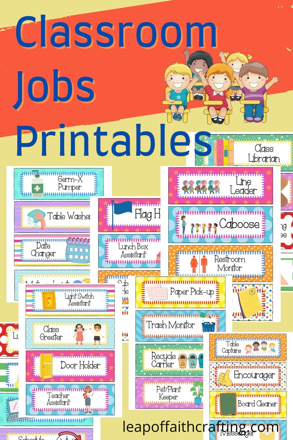 Template Editable Classroom Job Chart Printable Pdf Fillable Form 2023