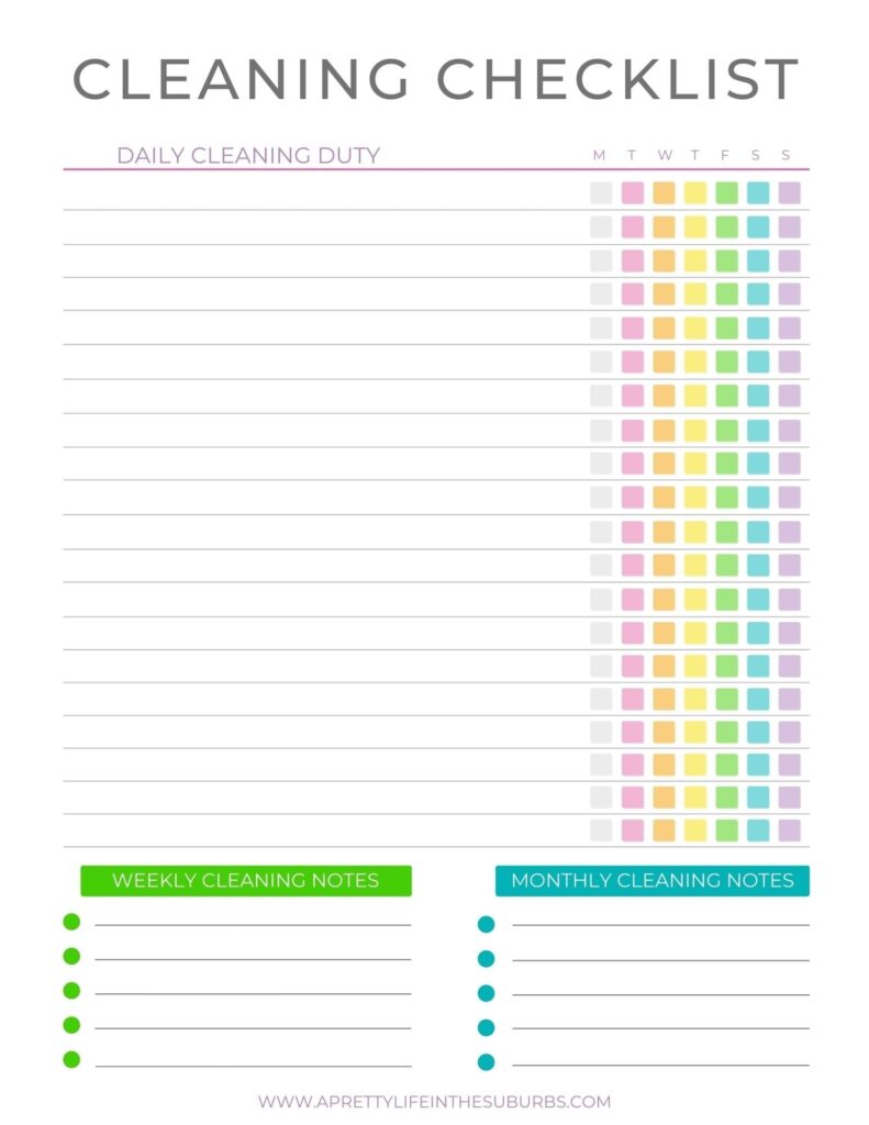 Free Printable Cleaning Planner Or Binder