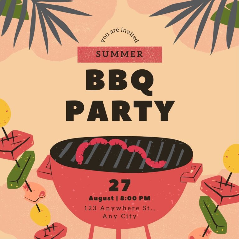 Free Printable Customizable BBQ Invitation Templates Canva Fillable