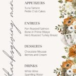 Free Printable Customizable Thanksgiving Menu Templates Canva