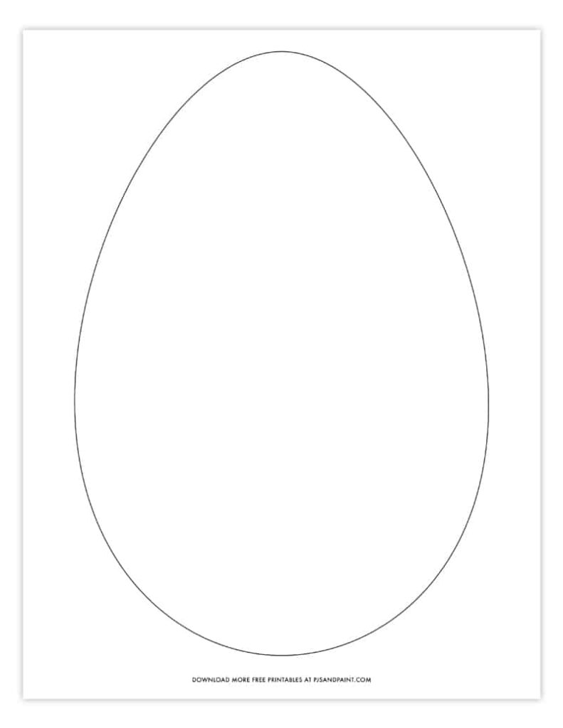 Easter Egg Template Printable Free
