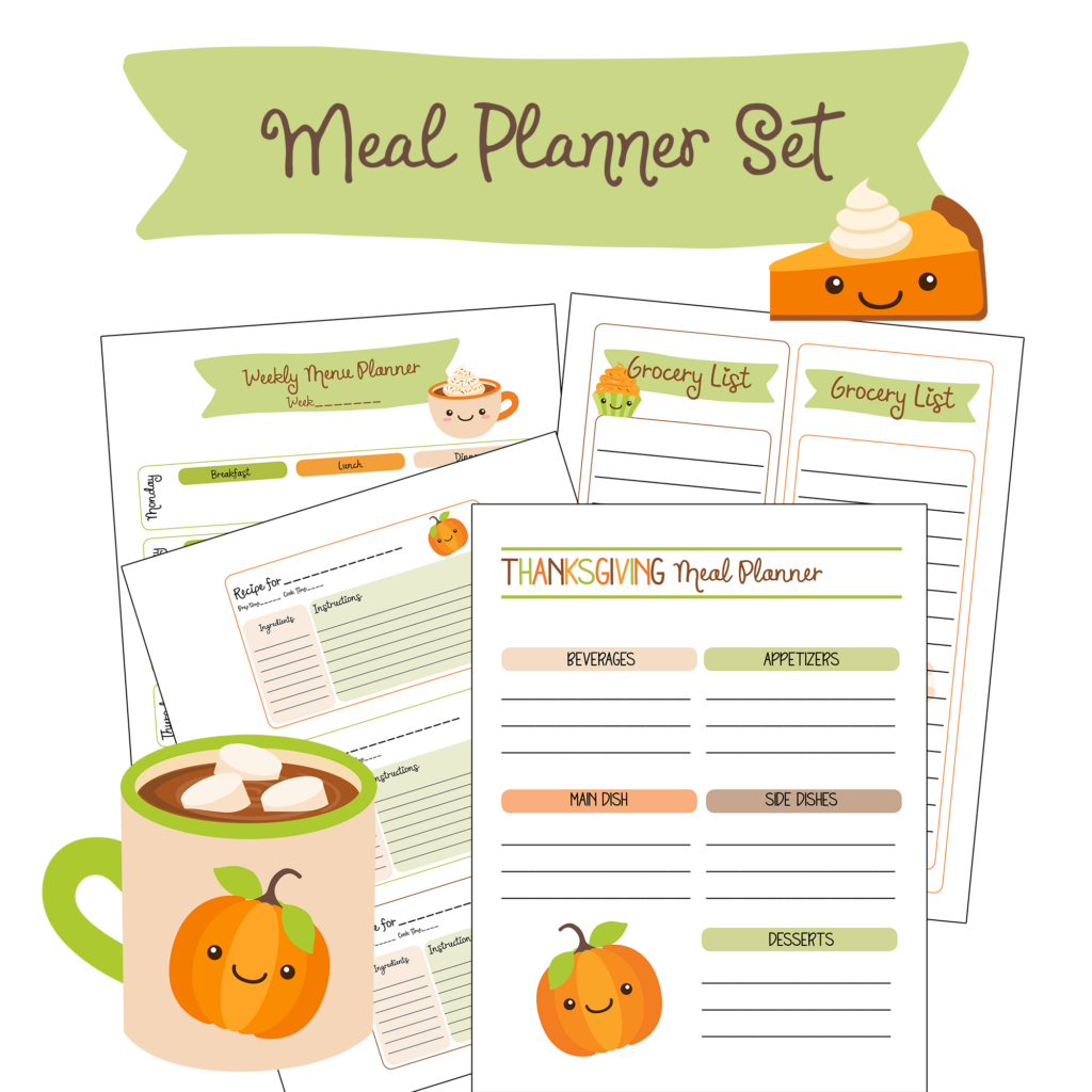 Free Printable Fall Thanksgiving Meal Planner Family Fresh Meals