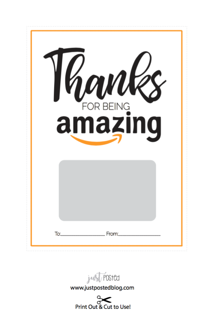 Printable Amazon Gift Card Template Fillable Form 2023