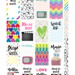 Free Printable Happy Planner TV Movie Stickers Fab Frugal Mama