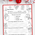 Free Printable Letter To Santa Coloring Page