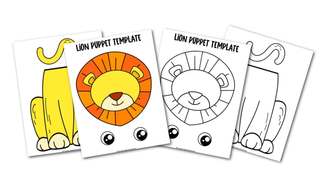 Free Printable Lion Paper Bag Puppet Template Simple Mom Project