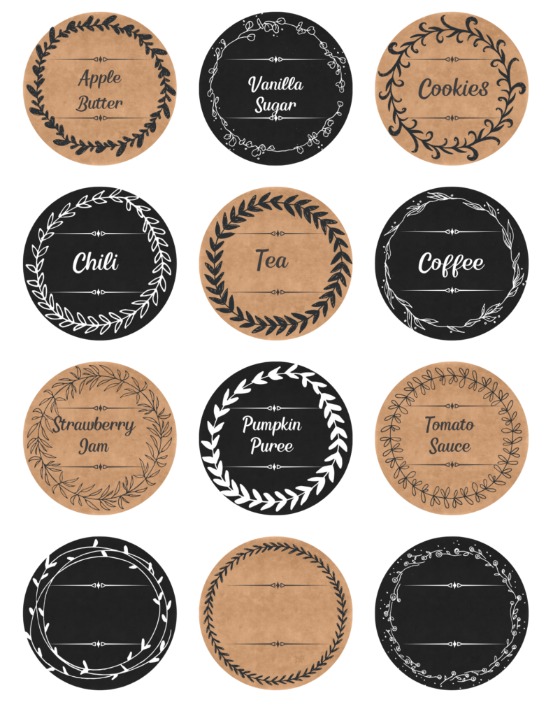 Free Printable Mason Jar Labels Template