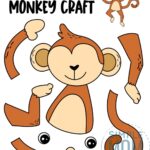 Free Printable Monkey Craft Template Monkey Crafts Safari Animal Crafts Animal Crafts For Kids