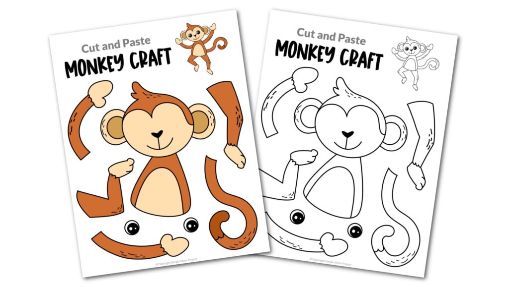 Cut Out Monkey Template Printable