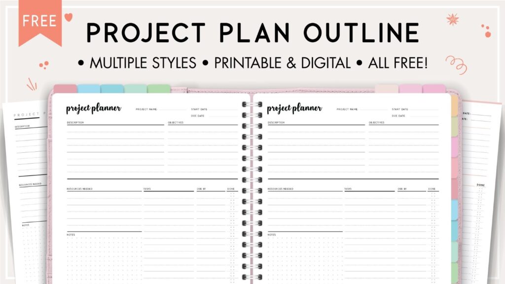 Free Printable Project Plan Outline Template World Of Printables