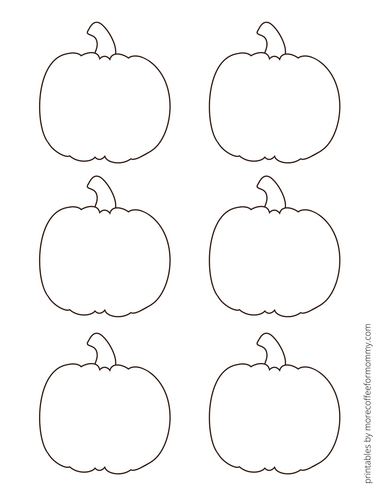 Free Printable Pumpkin Templates More Coffee For Mommy