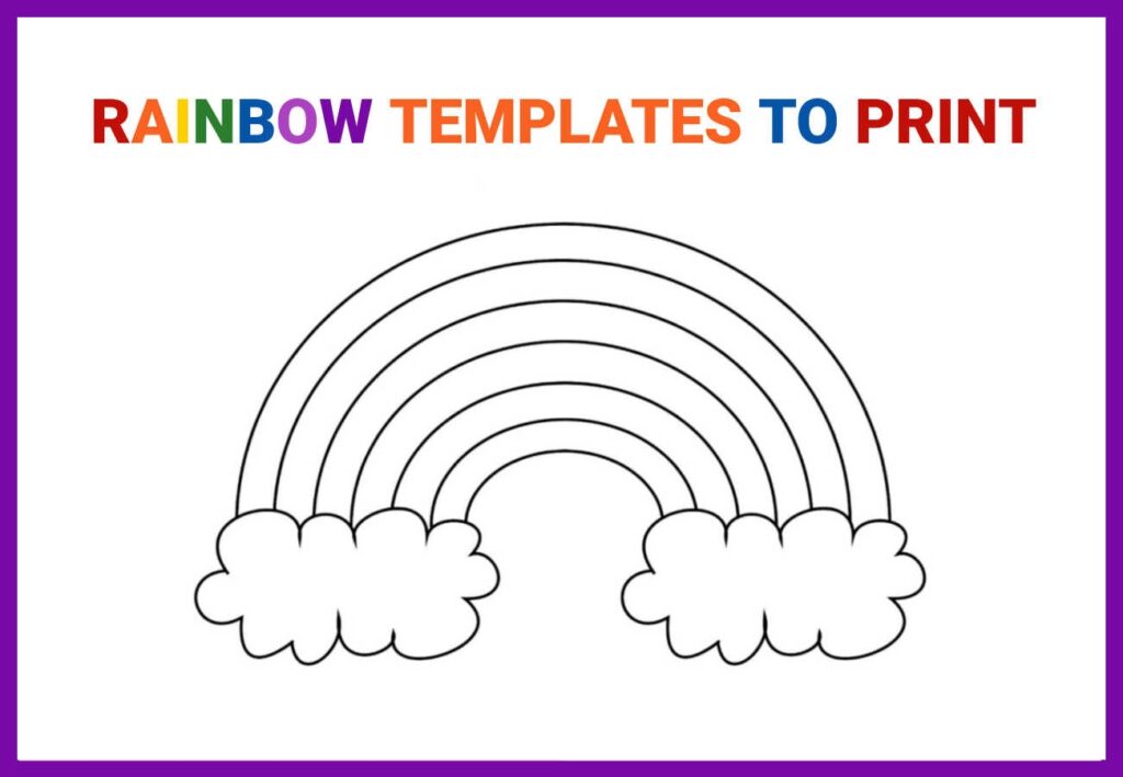 Rainbow Printable Template