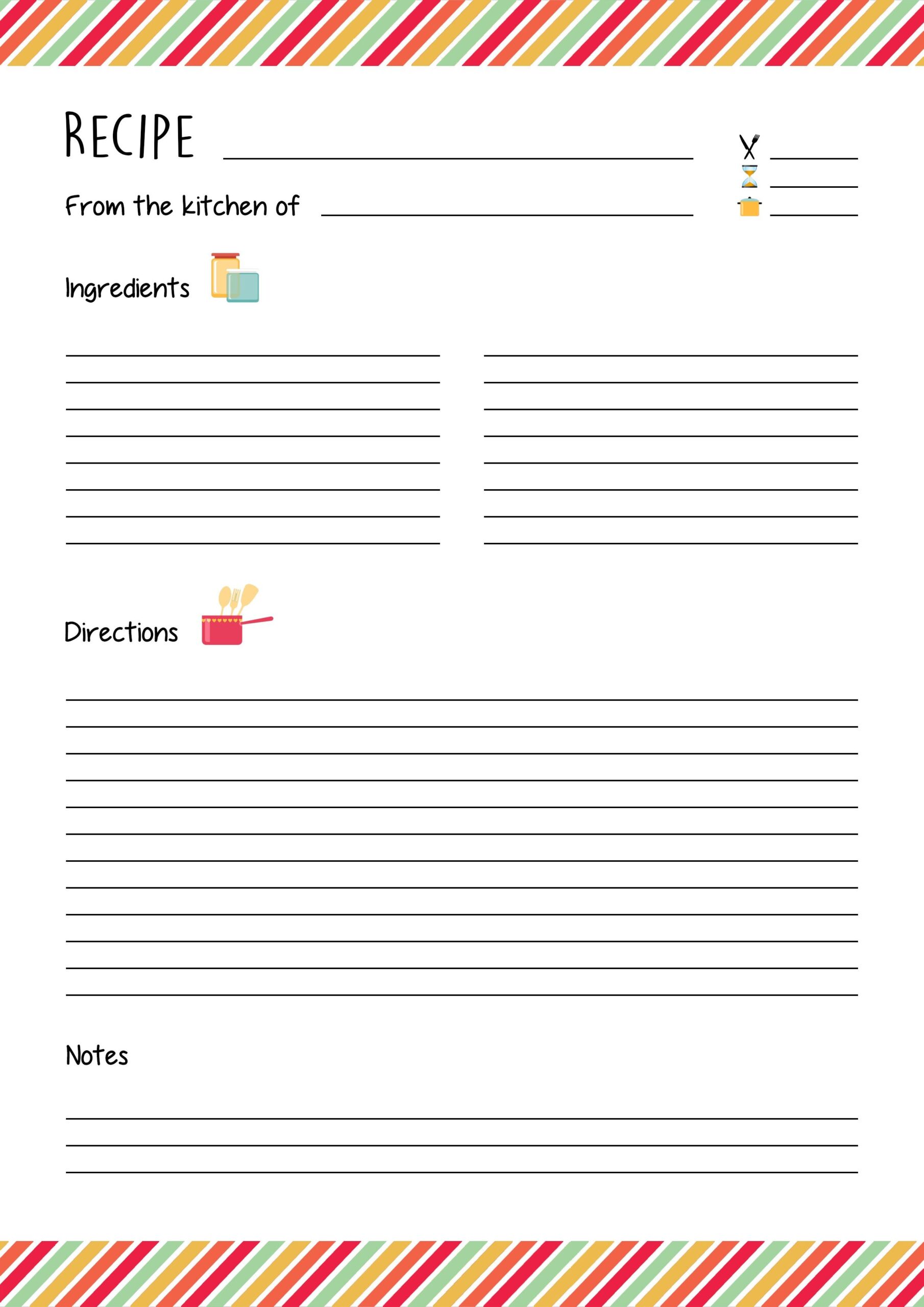 Free Printable Recipe Template DIY Recipe Book A4 Recipe Book Templates Recipe Book Diy Recipe Cards Template