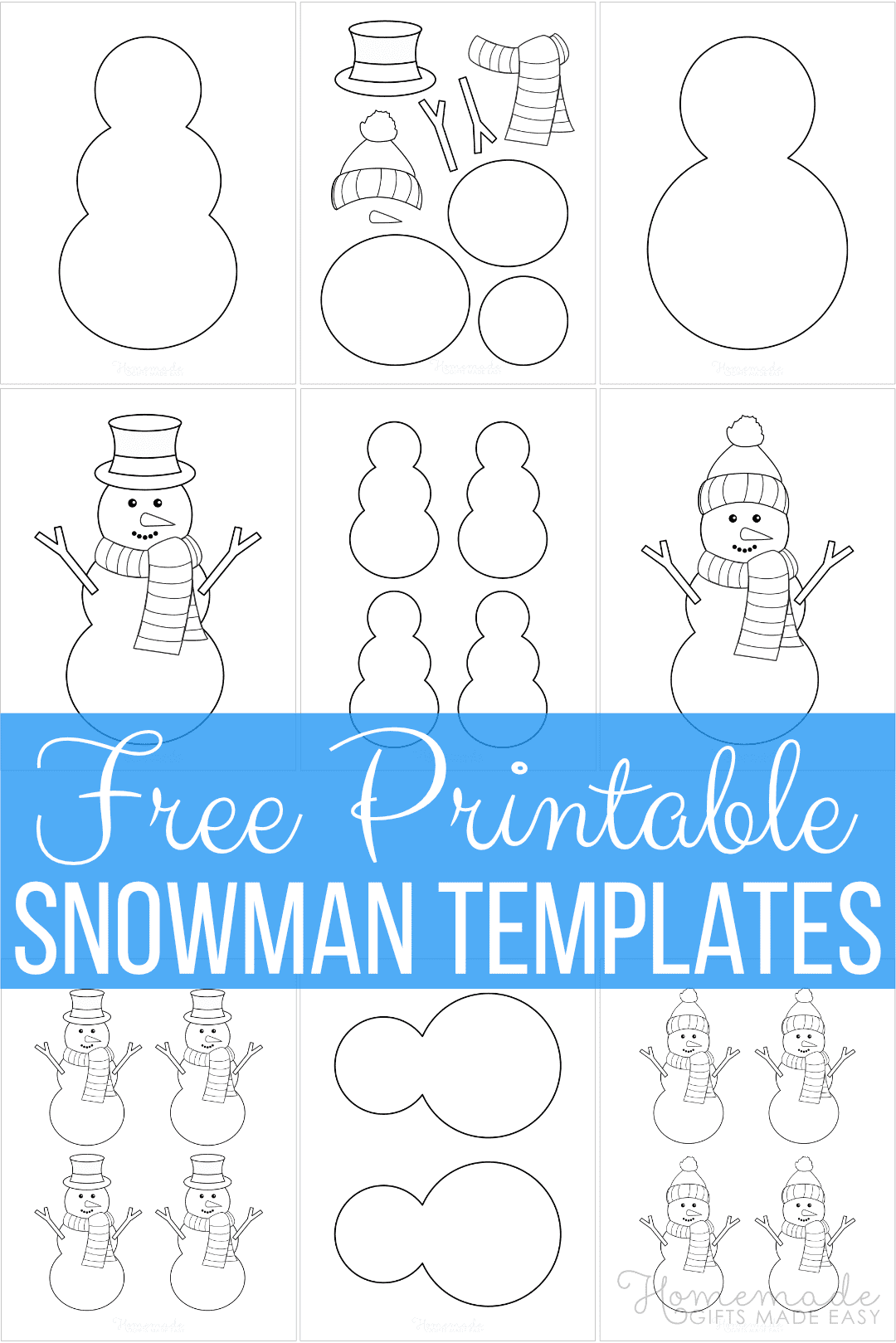 Free Printable Snowman Templates For Crafts