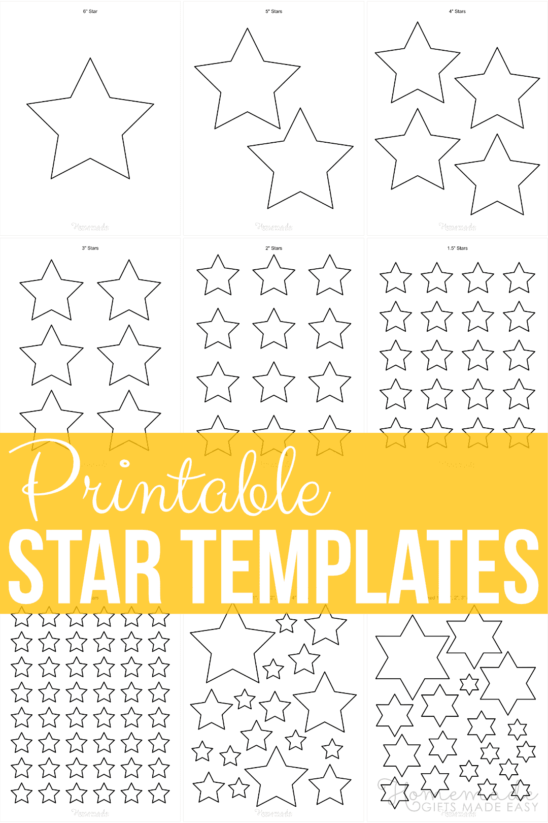 Free Printable Star Templates Outlines Small To Large Sizes 1 Inch To 8 Inch