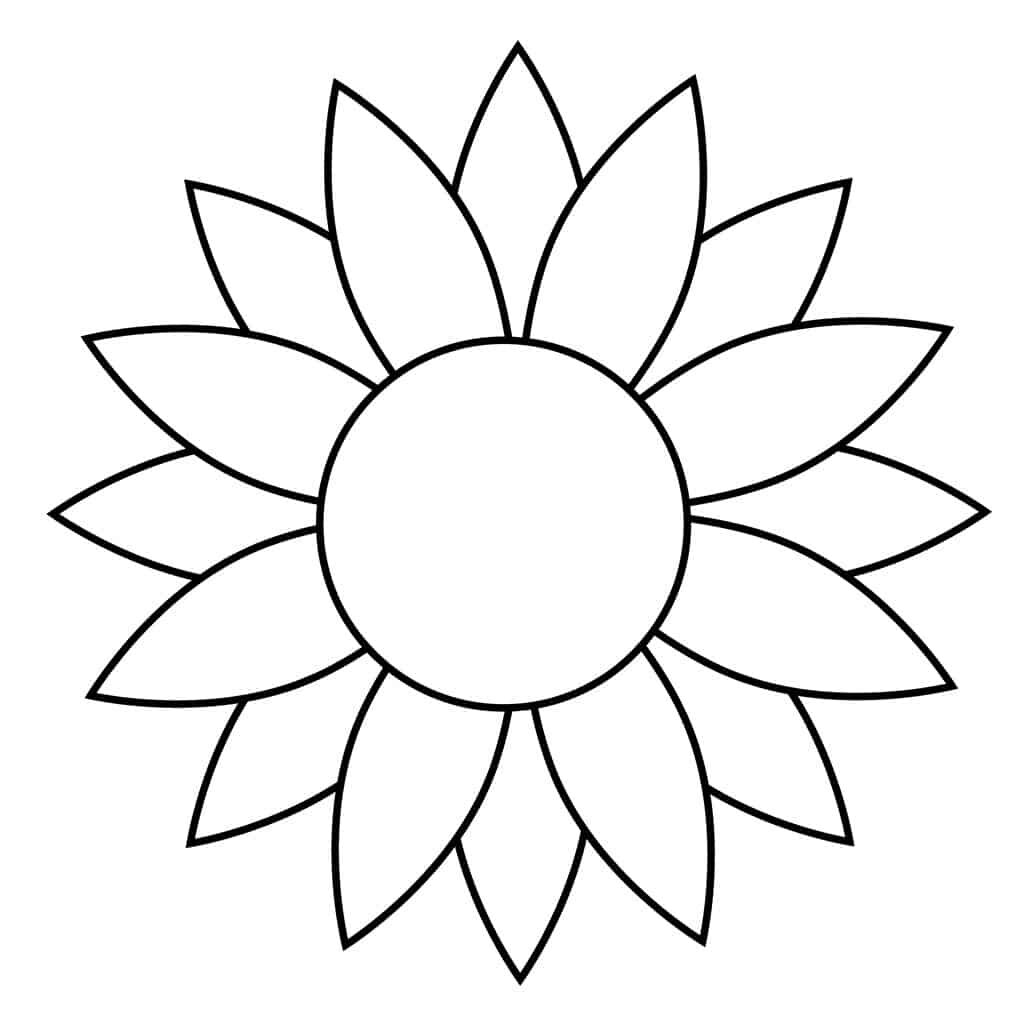 Free Printable Sunflower Template