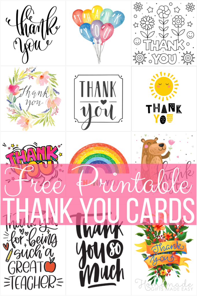 Printable Thank You Cards For Kids Fillable Form 2023