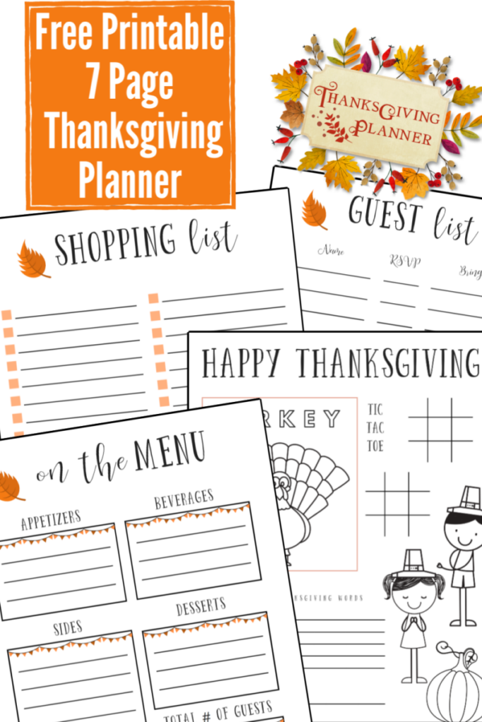 Free Printable Thanksgiving Planner Stay Organized Oh My Creative
