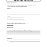 Free Printable Time Off Request Forms Check More At Http westernmotodrags free printable time Time Off Request Form Return To Work Form Employee Handbook