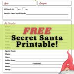 FREE Secret Santa List Printable Questionnaire 2 Options Leap Of Faith Crafting