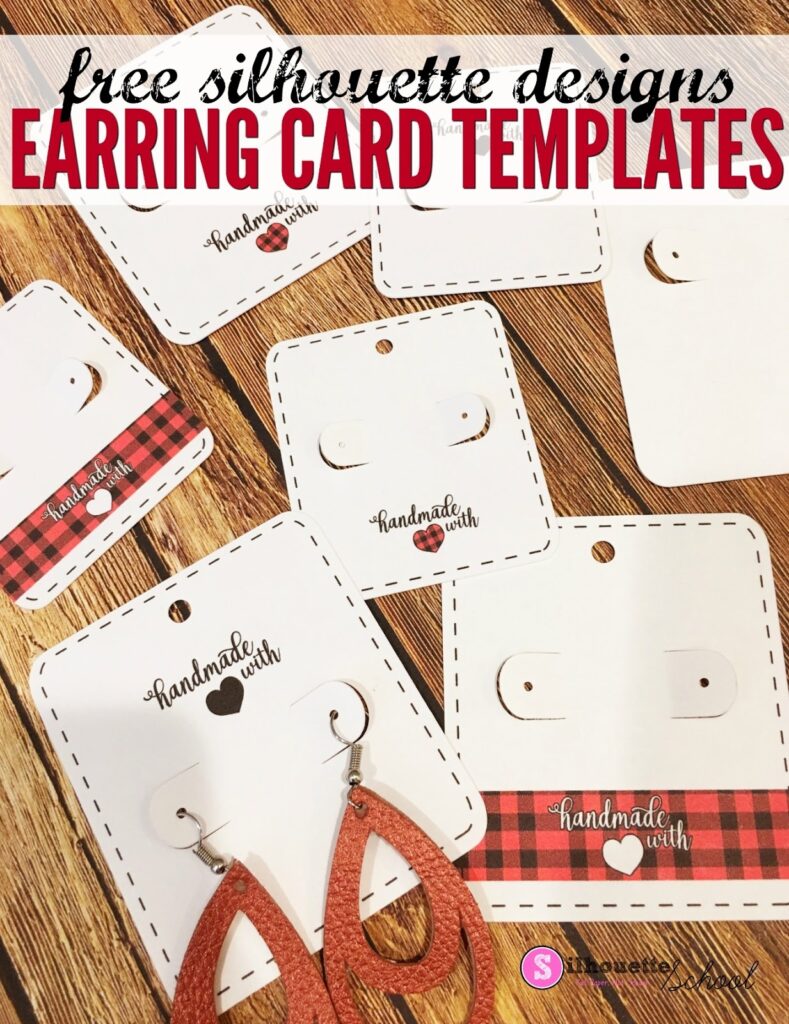 Free Silhouette Earring Card Templates Set Of 8 Silhouette School