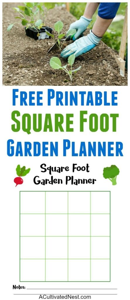 Free Square Foot Garden Planner Printable A Cultivated Nest Square Foot Gardening Plans Vegetable Garden Planner Square Foot Gardening