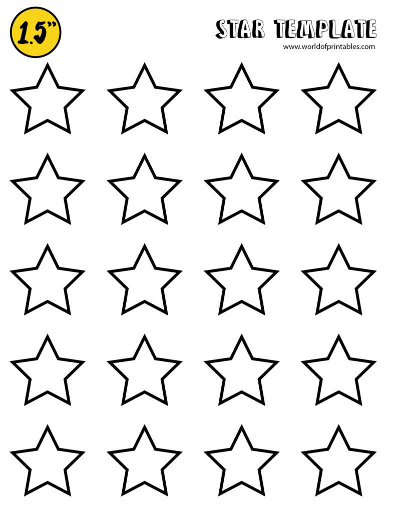 Printable Small Stars Template