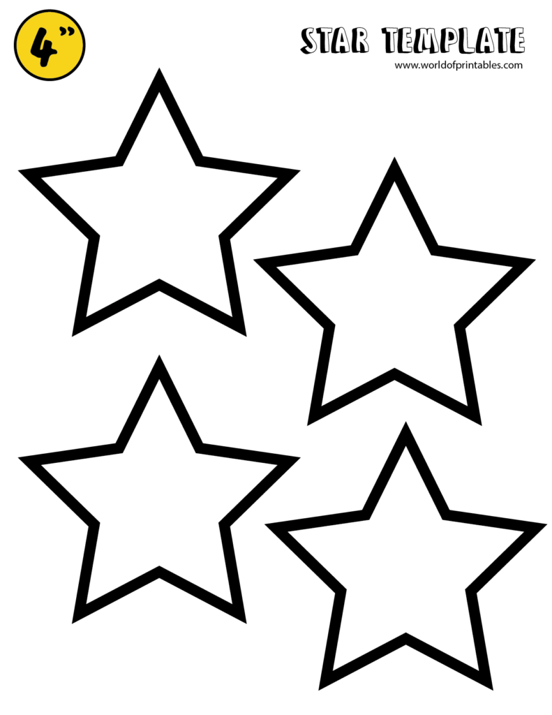 Free Star Template Printables World Of Printables