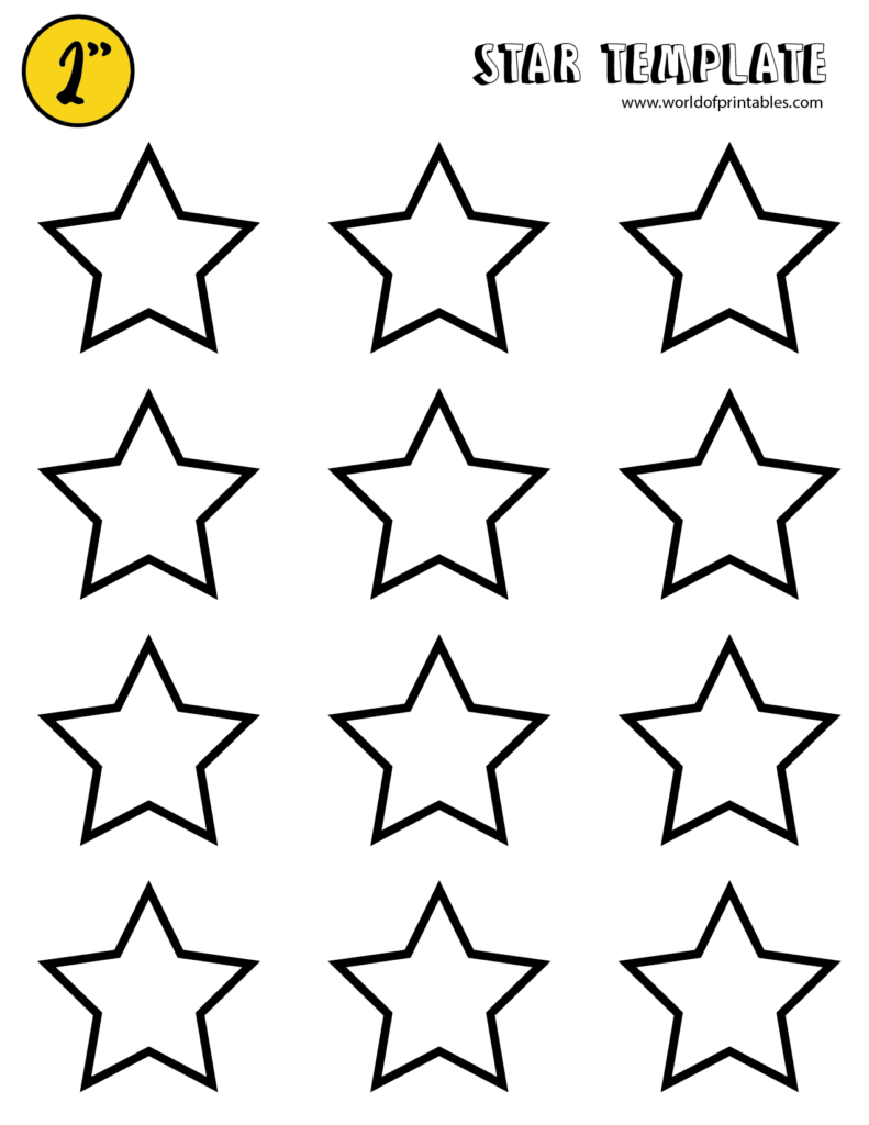 Free Star Template Printables World Of Printables