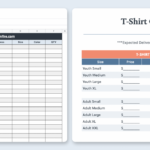 Free T Shirt Order Form Template Excel Google Sheets PDF Bonfire