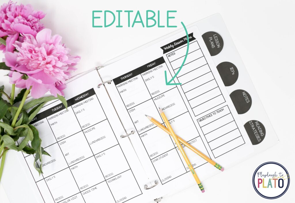 Free Printable Lesson Planner